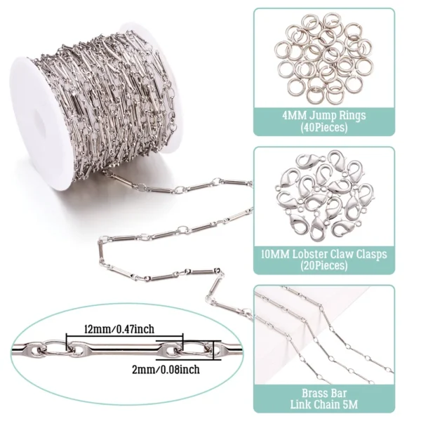 Jewelry Making Kits - Brass Chains & Clasps - Image 3
