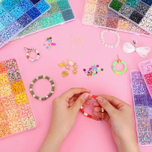 Jewelry Making Kits: 2400pcs Clay Beads for Bracelets - Image 4