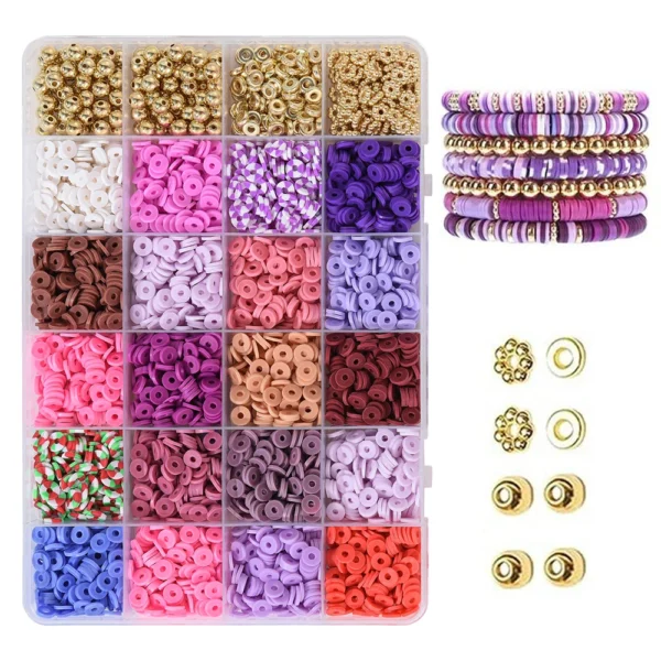 Jewelry making kits - 4200pcs Clay & Vinyl Beads