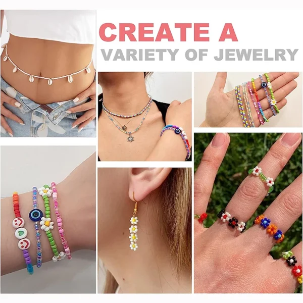 Jewelry making kits - 2250pcs Macaroon Seed Beads - Image 6