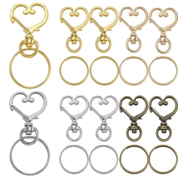 Jewelry Making Kits - 20pcs Heart Lobster Clasp Hooks