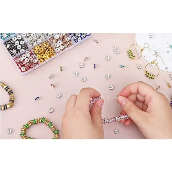 Jewelry Making Kits: 720pcs Diamond Spacer Beads - Image 6
