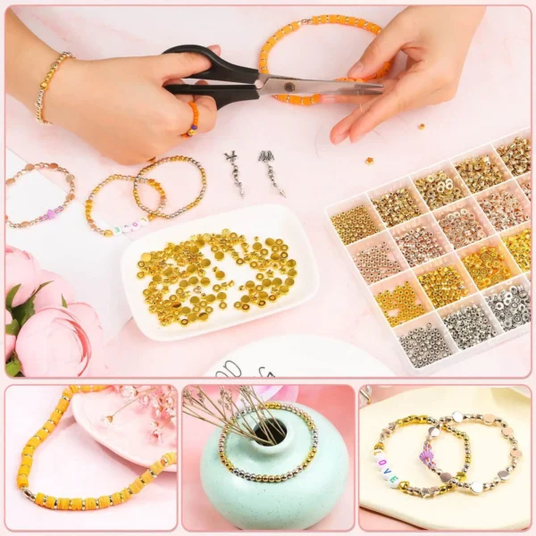 Jewelry Making Kits: 2160pcs CCB Spacer Beads Set - Image 2
