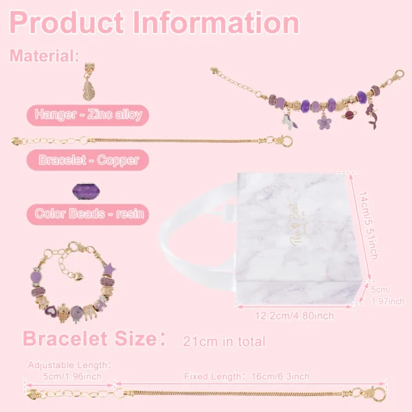 Jewelry Making Kits: 63Pcs Charms & Clay Beads Set - Image 2