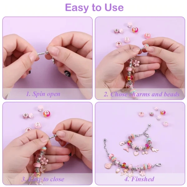 Jewelry Making Kits: 68Pcs Bead Bracelet Necklace Set - Image 3