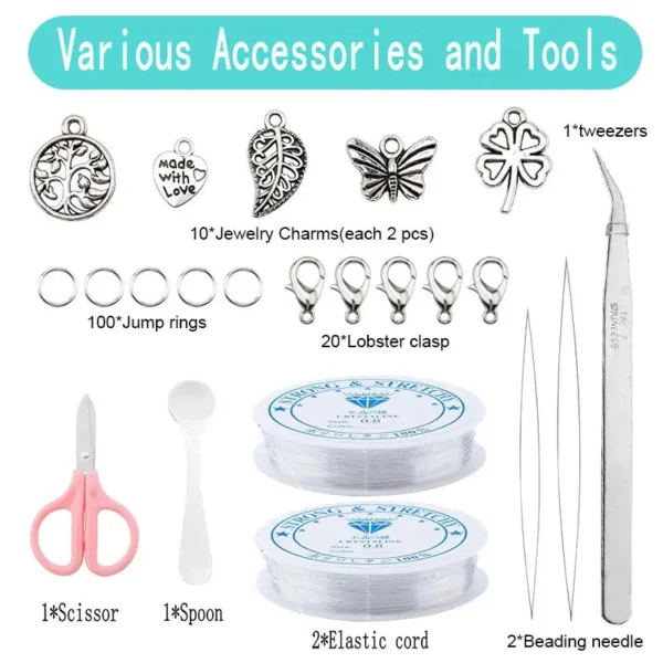 Jewelry making kits - 2250pcs Macaroon Seed Beads - Image 3