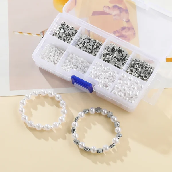 Jewelry Making Kits: 540pcs Pearl Beads & Spacer Beads - Image 4
