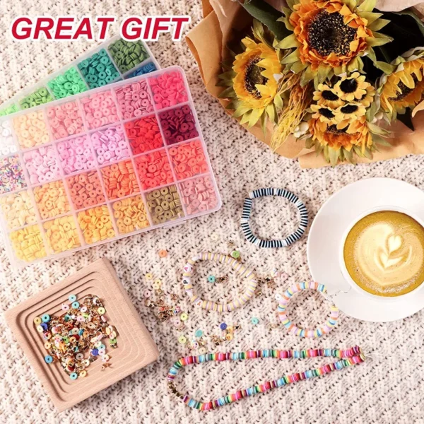 Jewelry Making Kits - 4800pcs Clay Beads for Bracelets - Image 2