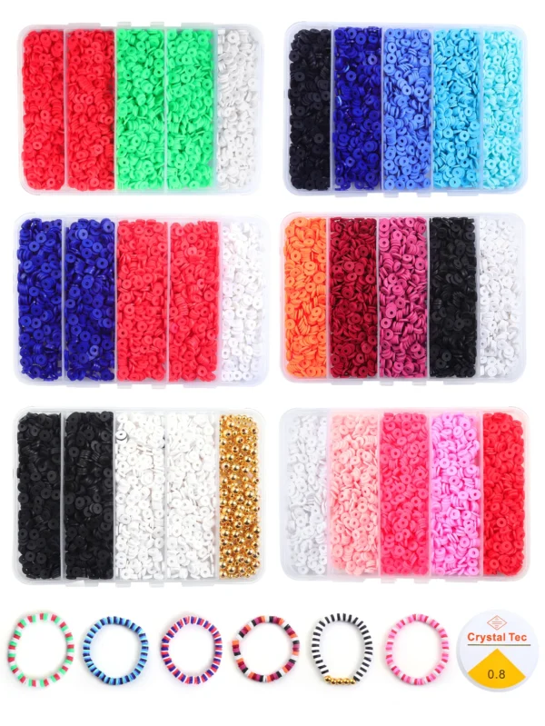 Jewelry Making Kits: 2250pcs Polymer Clay Beads for DIY