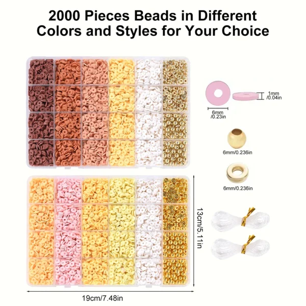 Jewelry Making Kits with Clay Beads & Elastic Thread - Image 2