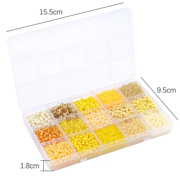 Jewelry Making Kits with 15 Colors Glass Beads - Image 3