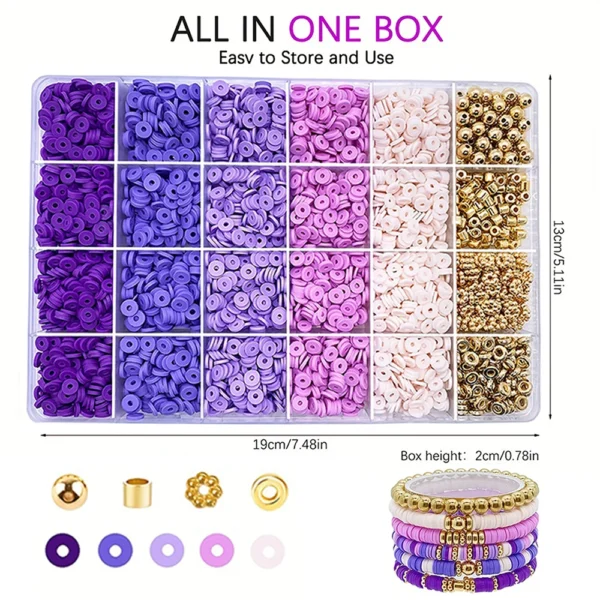 Jewelry Making Kits - Clay & Golden Beads for DIY - Image 4