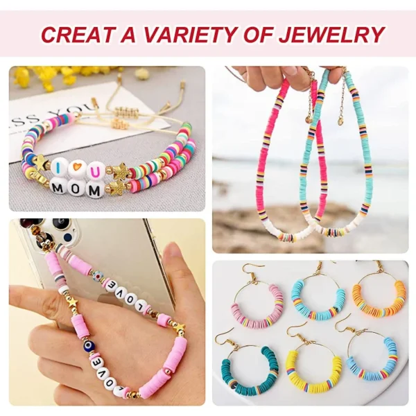 Jewelry Making Kits - 4800pcs Clay Beads for Bracelets - Image 4