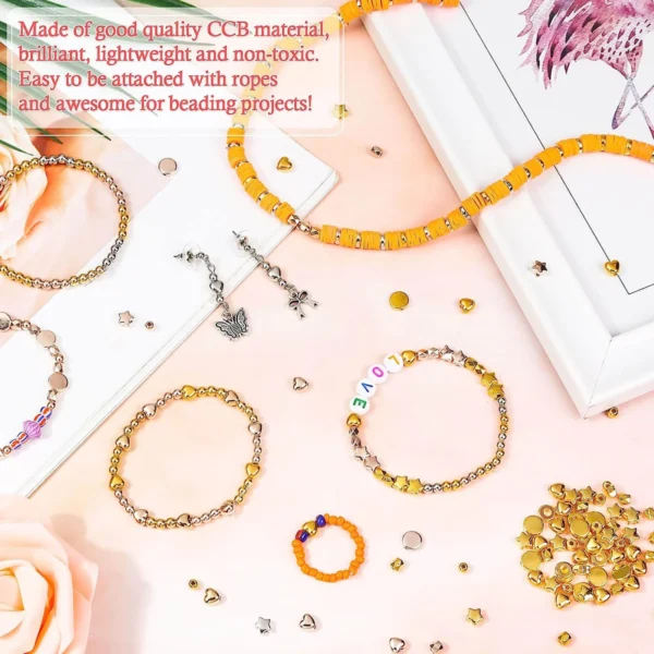 Jewelry Making Kits: 2160pcs Golden Spacer Beads Set - Image 5