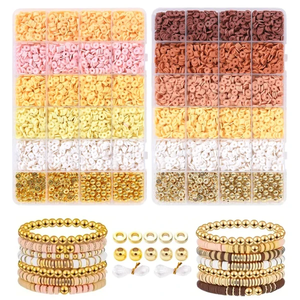 Jewelry Making Kits with Clay Beads & Elastic Thread