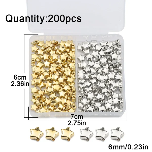 Jewelry Making Kits - 200PCS Star Spacer Beads for DIY - Image 4