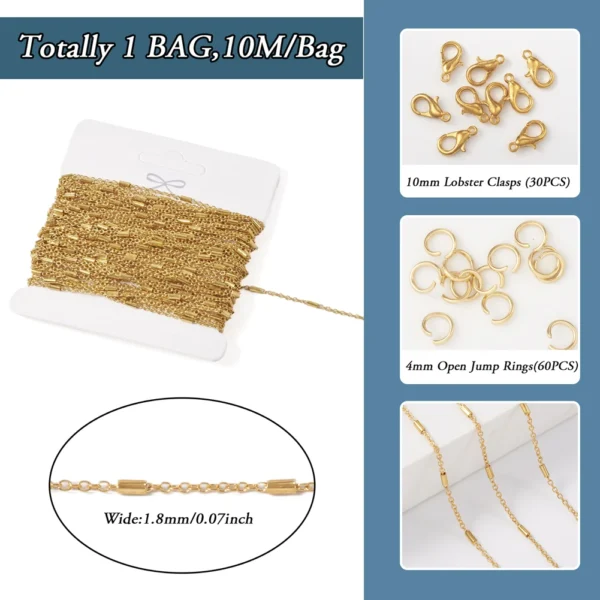 Jewelry Making Kits - 10M Link Chains with Clasps - Image 6