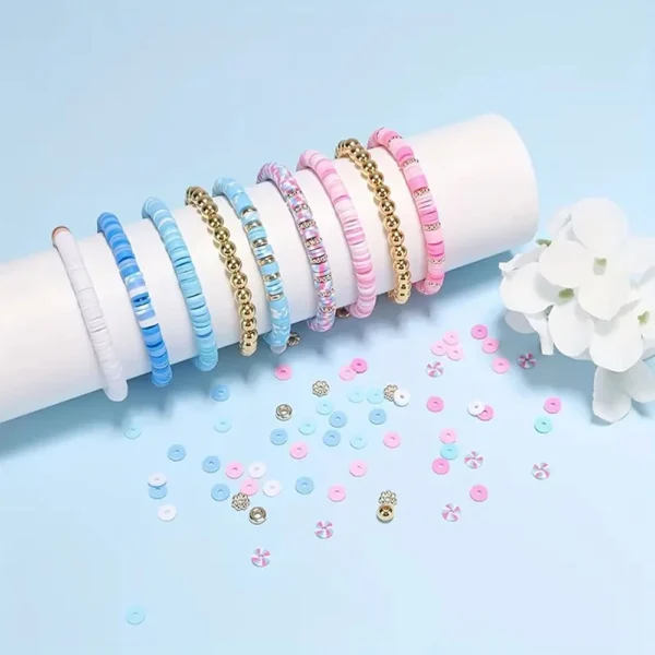 Jewelry Making Kits Clay Bead Set 24 Colors For Bracelets - Image 2