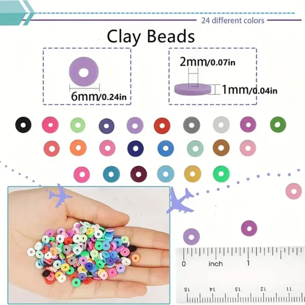 Jewelry Making Kits - Clay & Golden Beads for DIY - Image 3