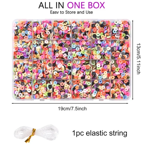 Jewelry Making Kits - 2400pcs Clay Beads for DIY - Image 3
