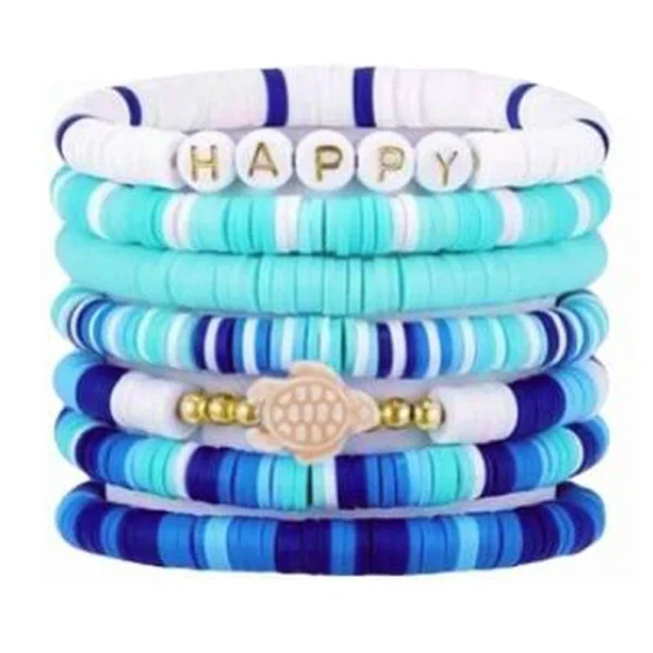 Jewelry Making Kits: 6000 Blue Clay Beads for Bracelets - Image 5