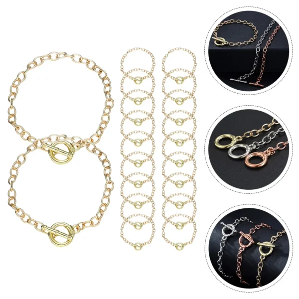 Jewelry Making Kits - 20 Pcs Gold Clasp Bracelet Charms - Image 4