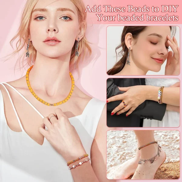 Jewelry Making Kits: 2160pcs Golden Spacer Beads Set - Image 6