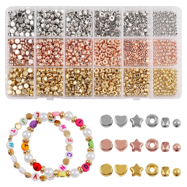 Jewelry Making Kits: 1440pcs Gold Spacer Beads DIY - Image 5