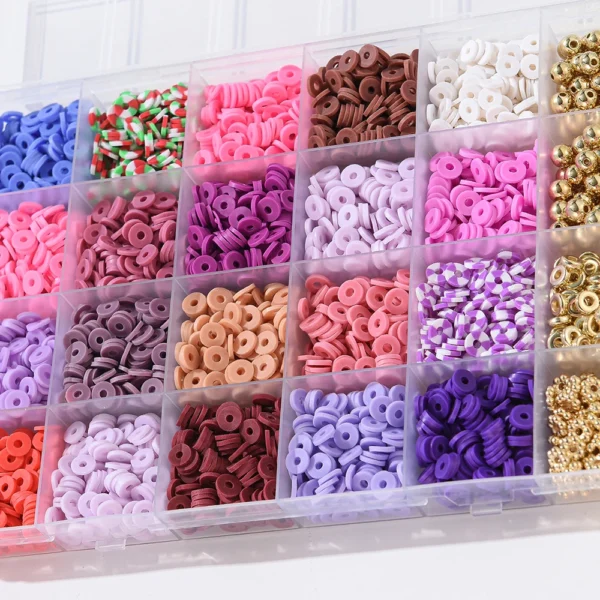 Jewelry making kits - 4200pcs Clay & Vinyl Beads - Image 5