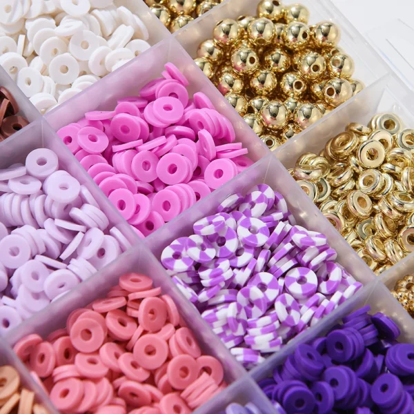 Jewelry making kits - 4200pcs Clay & Vinyl Beads - Image 6