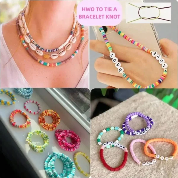 Jewelry Making Kits: 2400pcs Clay Beads for Bracelets - Image 5