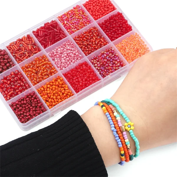 Jewelry Making Kits with 15 Colors Glass Beads - Image 5