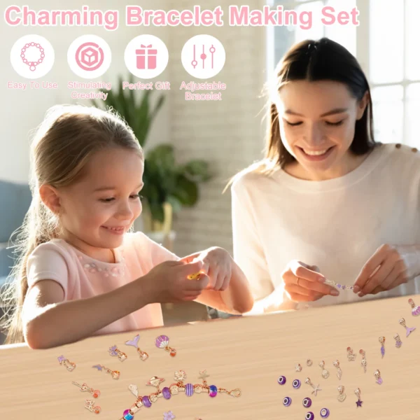 Jewelry Making Kits: 63Pcs Charms & Clay Beads Set - Image 6