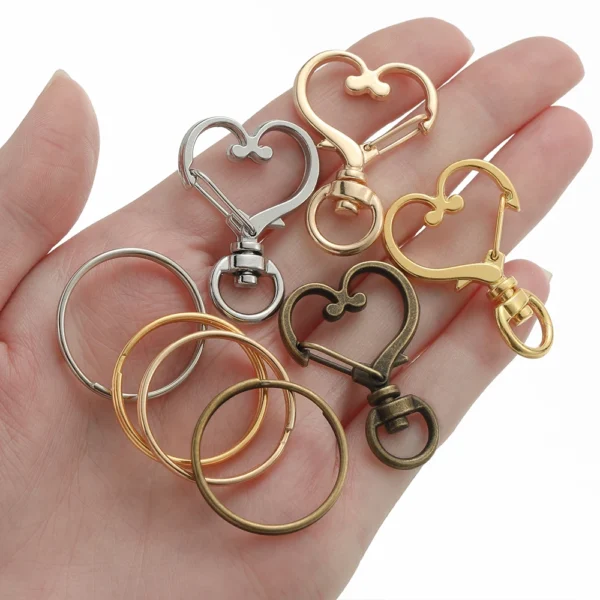 Jewelry Making Kits - 20pcs Heart Lobster Clasp Hooks - Image 5