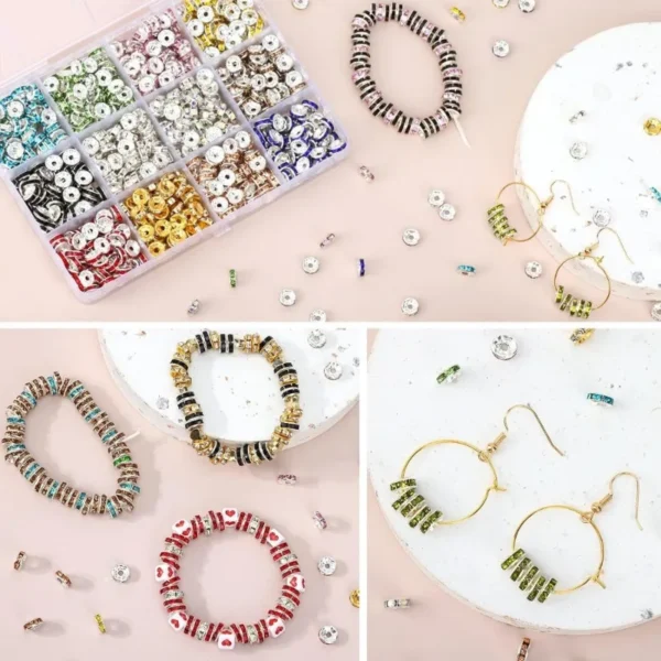 Jewelry Making Kits: 720pcs Diamond Spacer Beads - Image 4