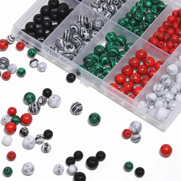 Jewelry Making Kits, 200pcs Stone Beads for Bracelets - Image 2