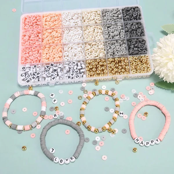 Jewelry Making Kits: 4200pcs Polymer Clay Beads Set - Image 2