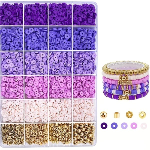 Jewelry Making Kits - Clay & Golden Beads for DIY