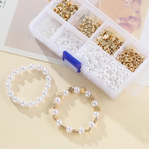 Jewelry Making Kits: 540pcs Pearl Beads & Spacer Beads - Image 3
