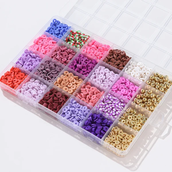 Jewelry making kits - 4200pcs Clay & Vinyl Beads - Image 4