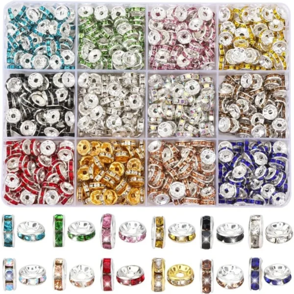 Jewelry Making Kits: 720pcs Diamond Spacer Beads - Image 2