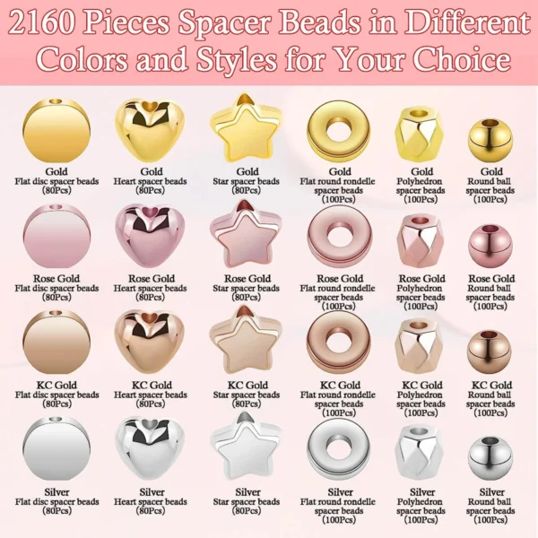 Jewelry Making Kits With Golden Spacer And Star Beads Set - Image 2