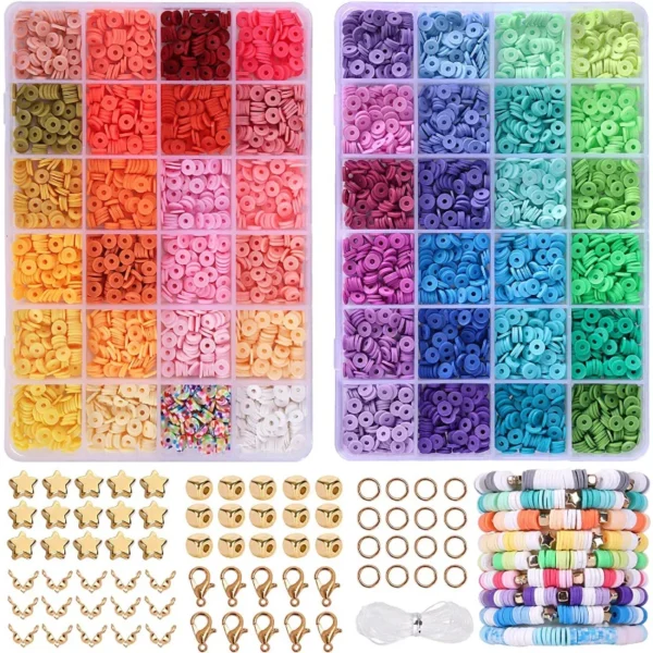 Jewelry Making Kits - 4800pcs Clay Beads for Bracelets