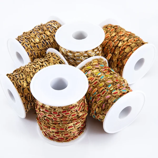Jewelry Making Kits: 1m Stainless Steel Enamel Chains - Image 5