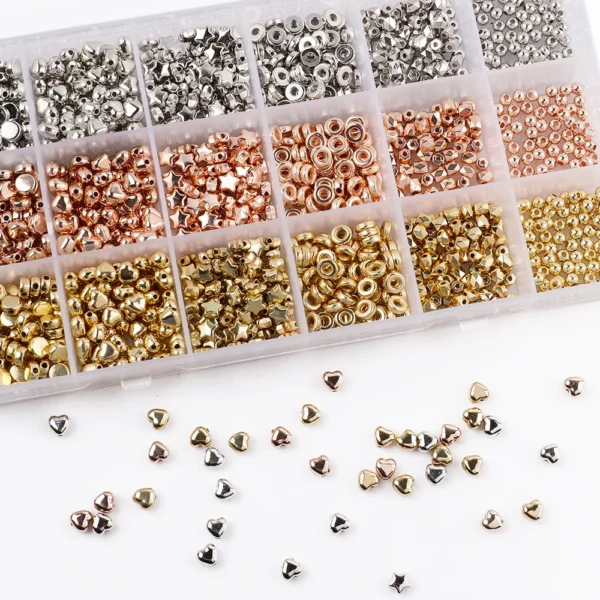 Jewelry Making Kits: 1440pcs Gold Spacer Beads DIY - Image 4