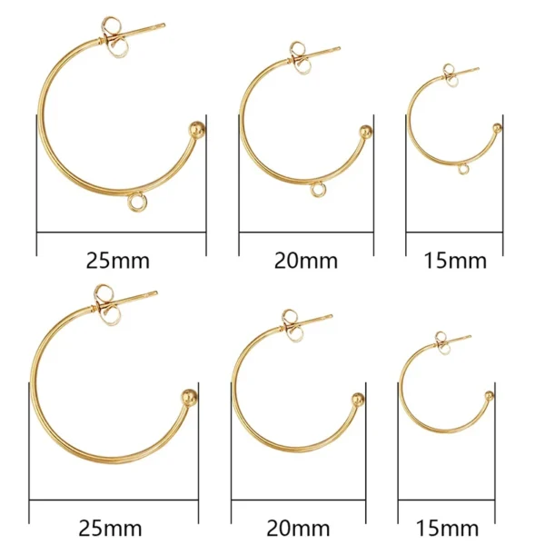 Jewelry Making Kits – 6PCS C-Shaped Ear Hooks - Image 2