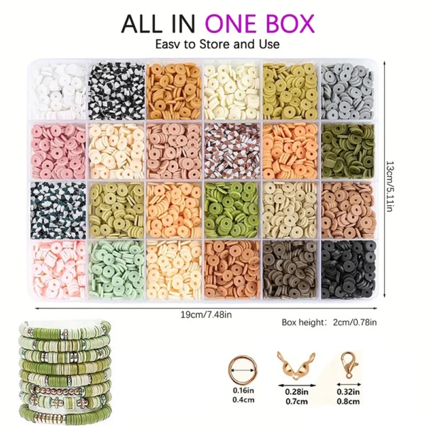 Jewelry Making Kits with 24 Color Clay Beads - Image 4