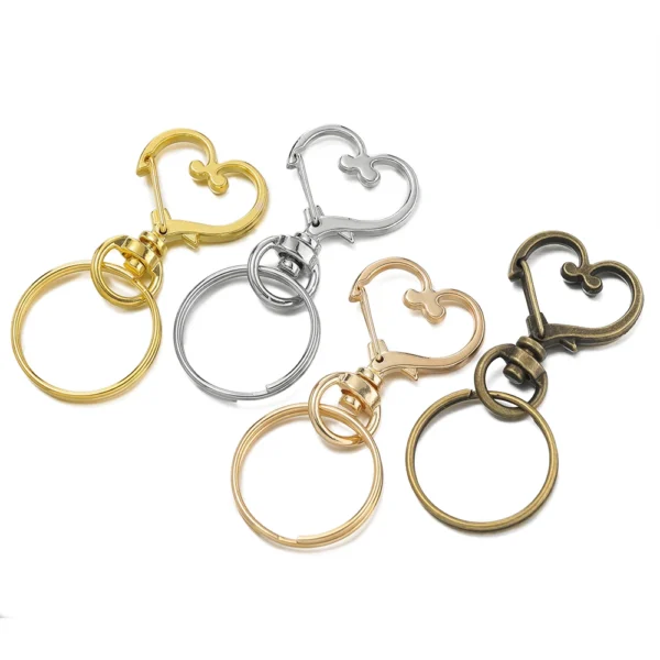 Jewelry Making Kits - 20pcs Heart Lobster Clasp Hooks - Image 3
