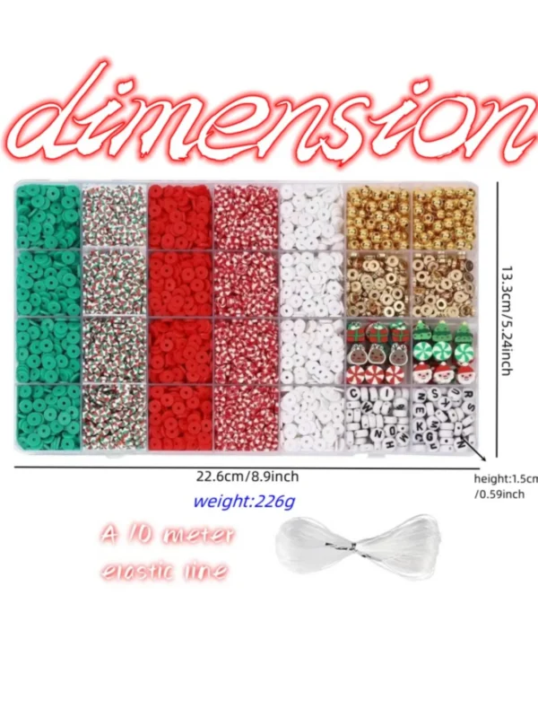 Jewelry Making Kits: Christmas Bracelet & Clay Beads - Image 2