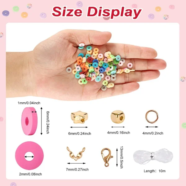 Jewelry Making Kits - 4800pcs Clay Beads for Bracelets - Image 6